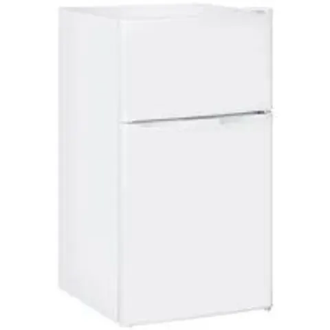 BOXED HOMCOM 88L UNDER COUNTER FRIDGE FREEZER - WHITE (1 BOX)
