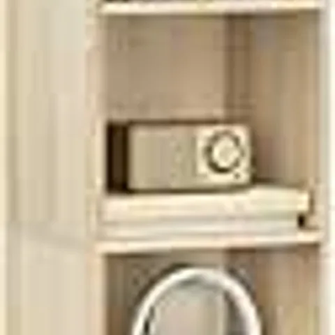 BOXED WOLTU TALL BOOKCASE, 6 CUBE STORAGE UNIT, OAK BOOK SHELF