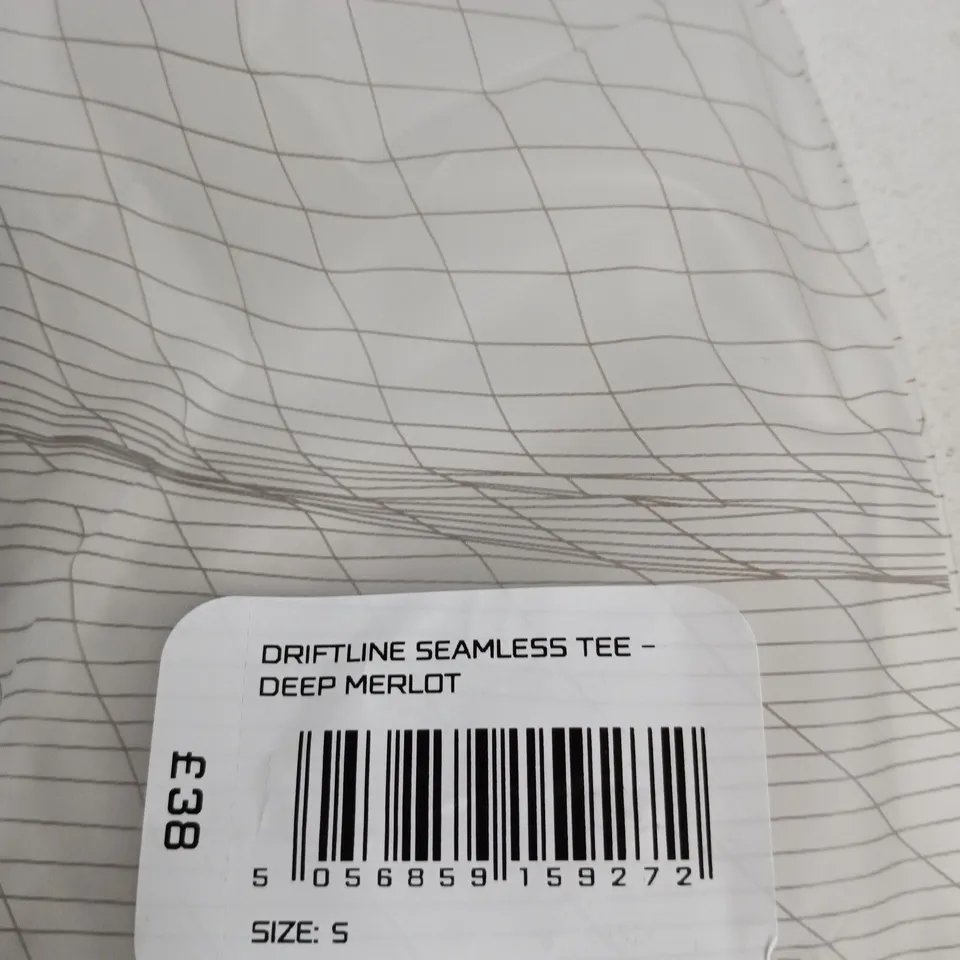 DRIFTLINE SEAMLESS TEE - DEEP MERLOT, SIZE S