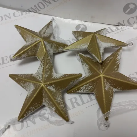 SET OF 4 STAR TREE DECORATIONS