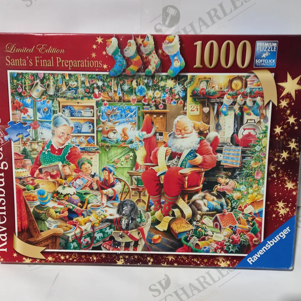 RAVENSBURGER 1000PCS JIGSAW PUZZLE - SANTA'S FINAL PREPARATIONS