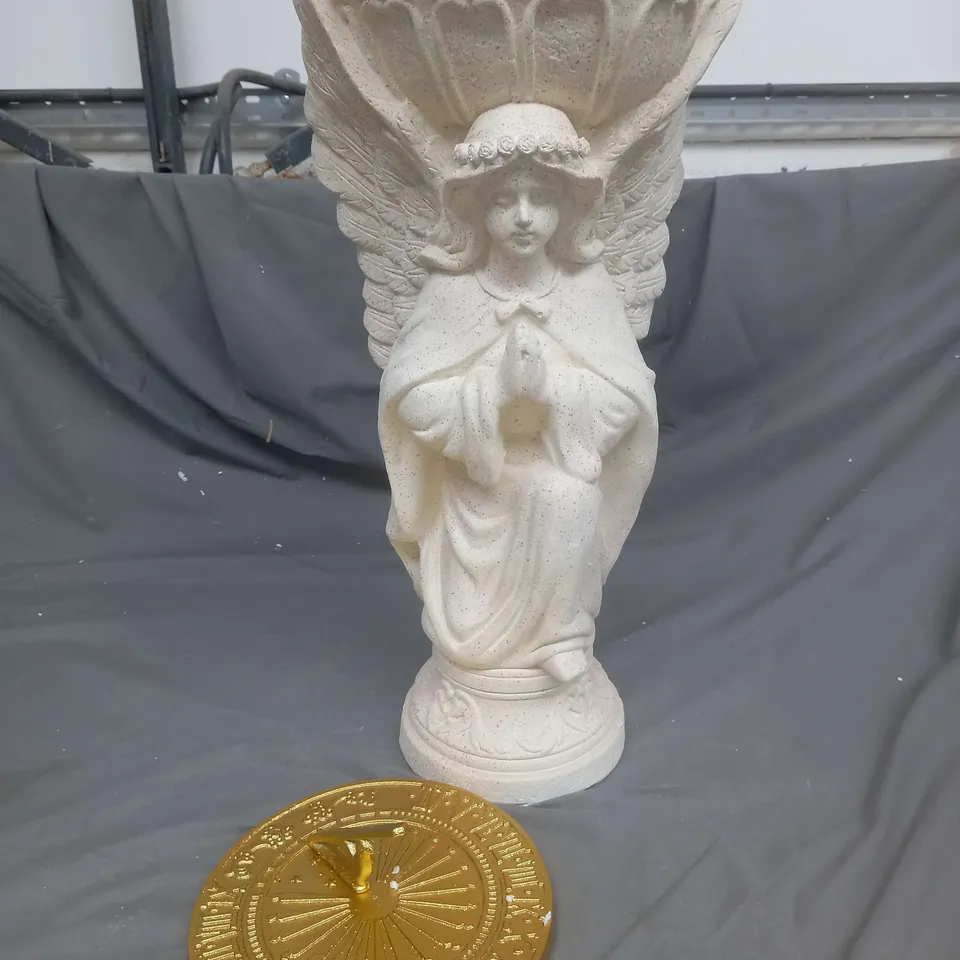 MY GARDEN STORIES ANGEL SUN DIAL SCULPTURE