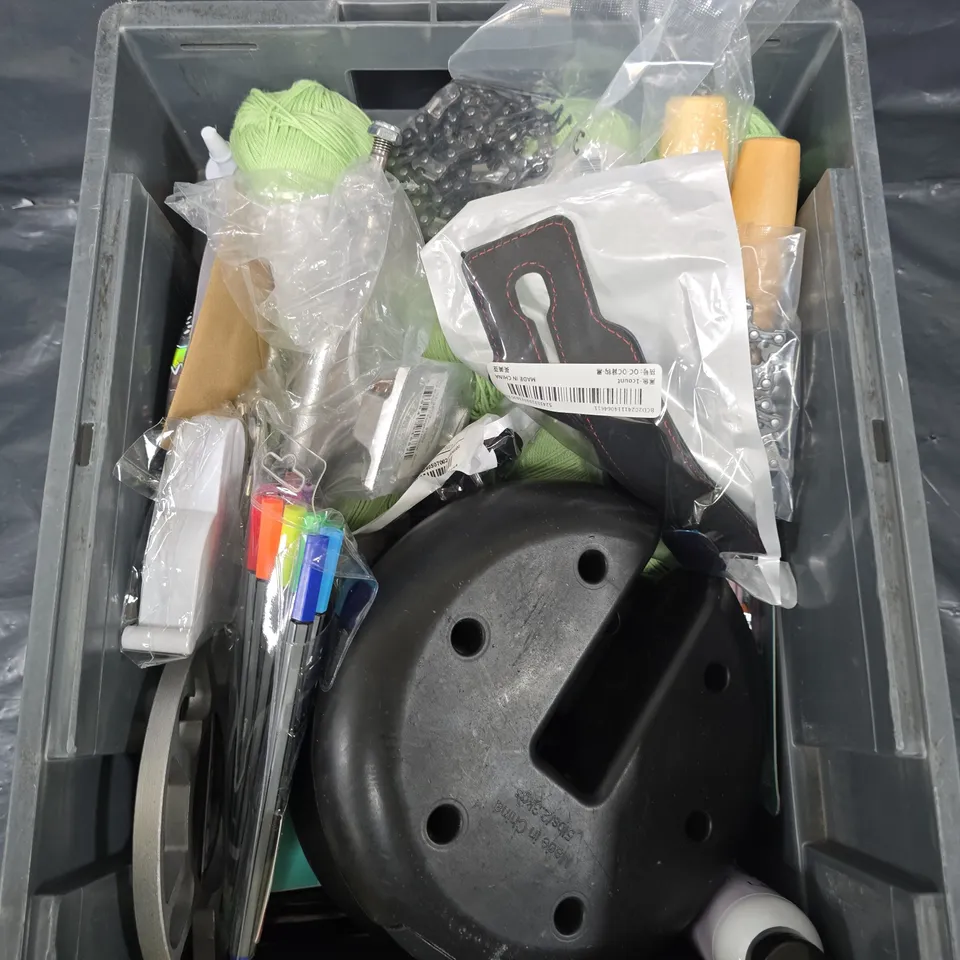 APPROXIMATELY 15 ASSORTED HOUSEHOLD PRODUCTS TO INCLUDE GLUE, FINELINER PENS, YARN ETC 