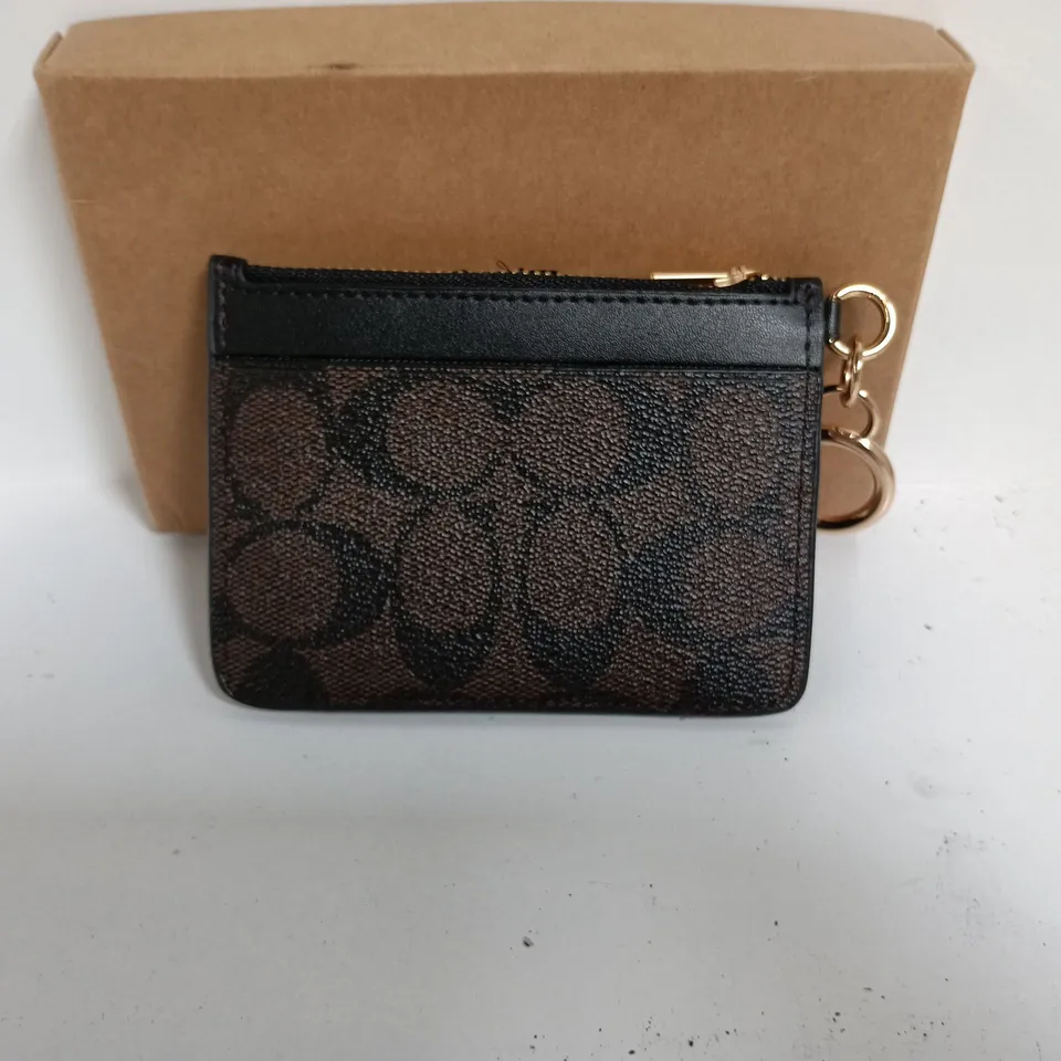 BOXED COACH BROWN COIN PURSE