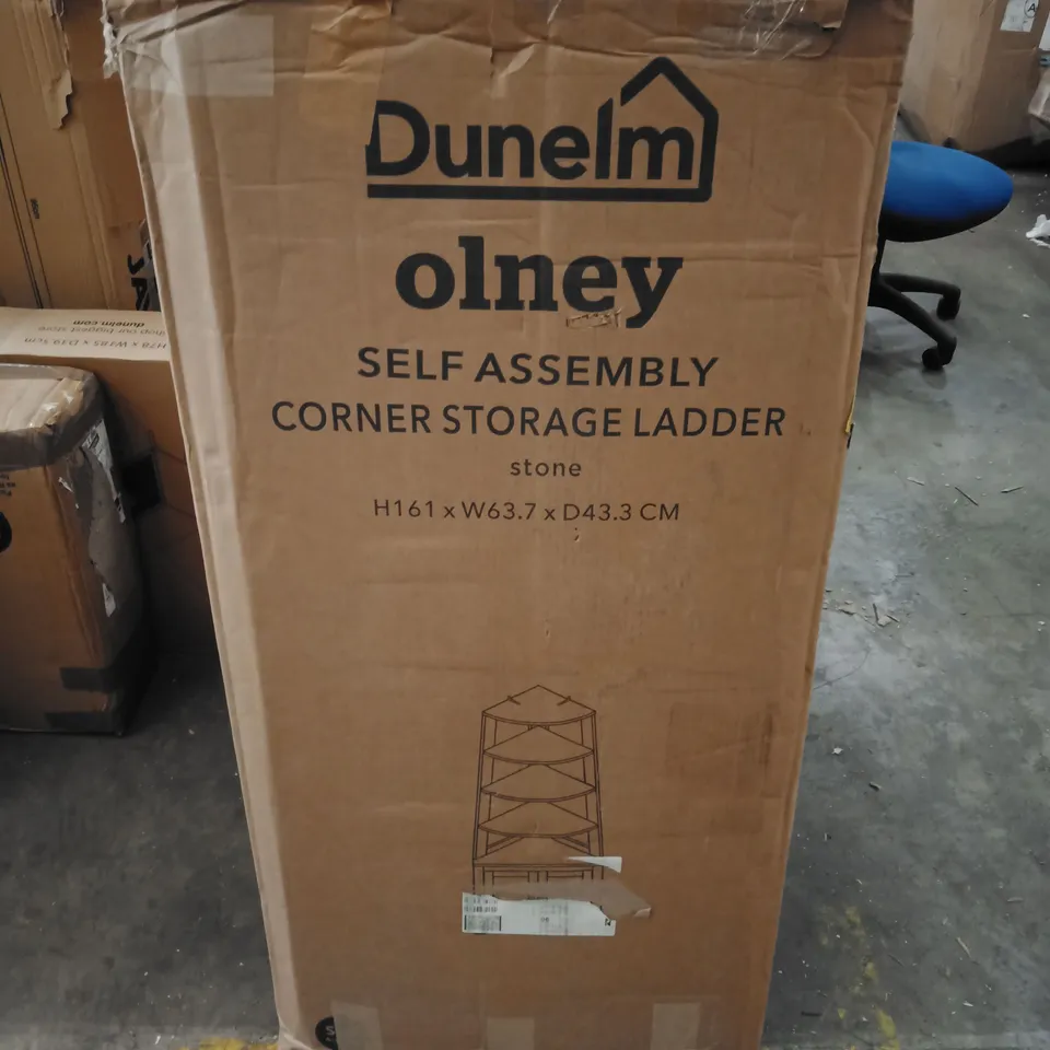 BOXED OLNEY CORNER STORAGE LADDER - STONE (1 BOX)