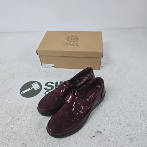 JO & JOE DORA BURGUNDY PATENT SHOES – UK 5