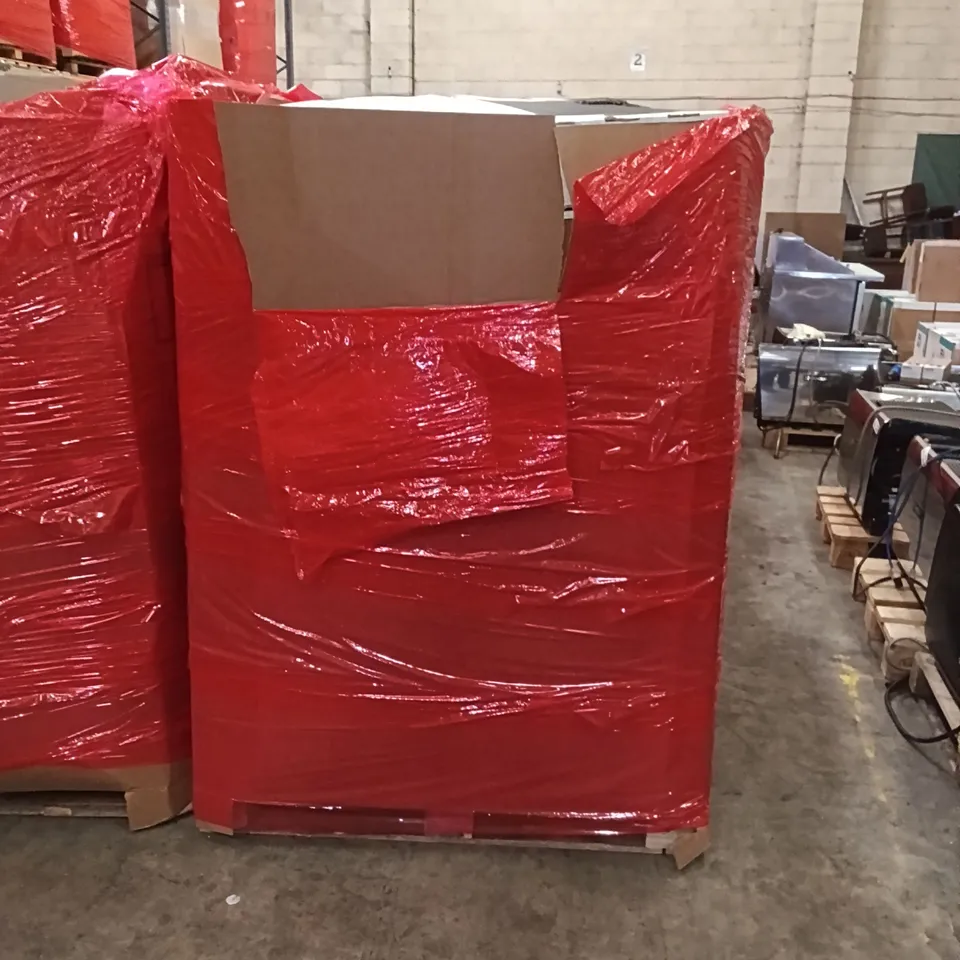 PALLET OF ASSORTED ITEMS INCLUDING - TOILET SEAT, TV HD, FISH TACKLE 