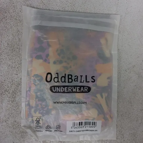 BAGGED ODDBALLS DIRTY CHEETAH BOXER BRIEFS SIZE 3XL