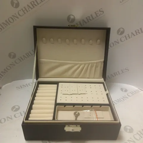 DESIGNER BLACK LEATHER JEWELLERY STORAGE CASE