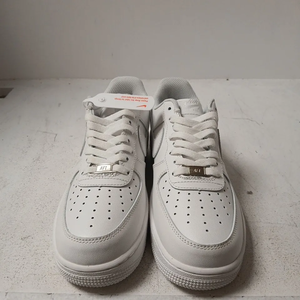 NIKE AIR FORCE 1 '07 WHITE/WHITE SNEAKERS – UK 7