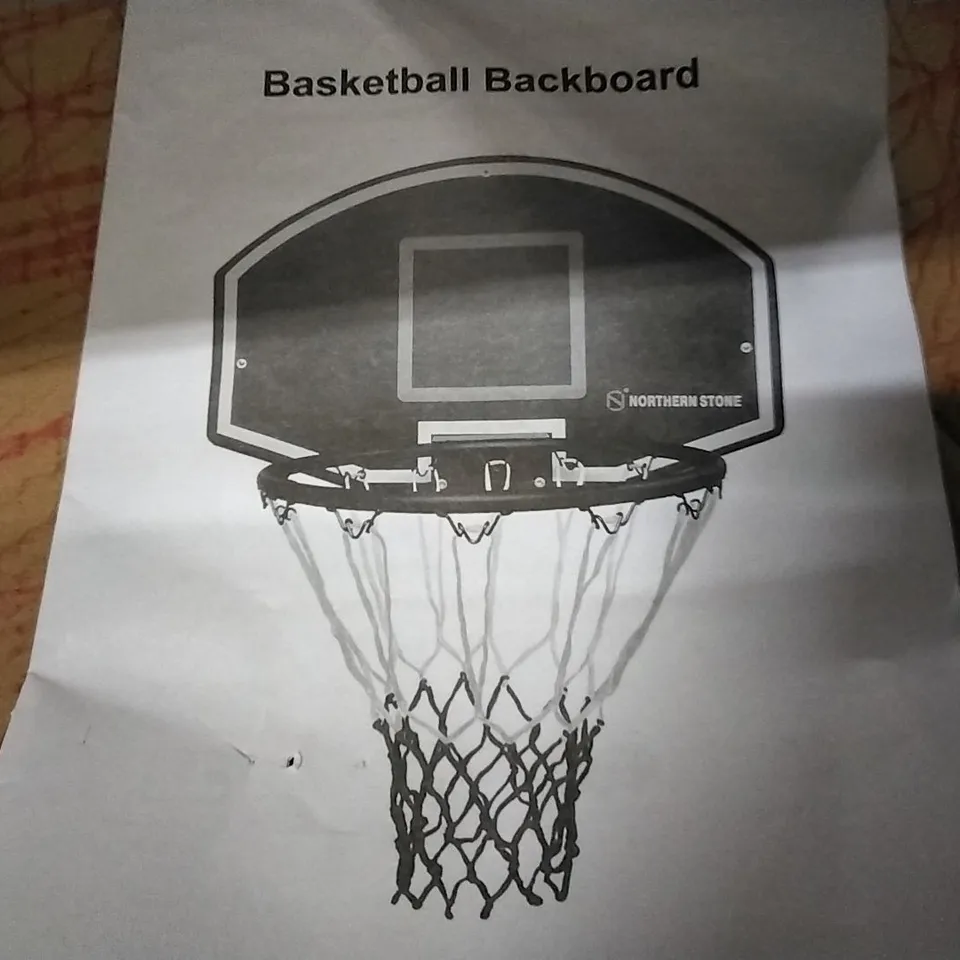 BOXED NORTHERN STONE WALL MOUNT BASKETBALL BACKBOARD 