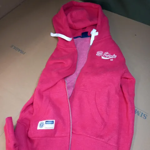 SUPERDRY ALTHETIC WEAR HOODED JACKET IN RED - M