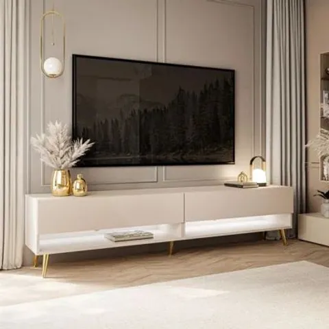 BOXED CALANTE TV STAND  -CASHMERE- [2 BOXES]
