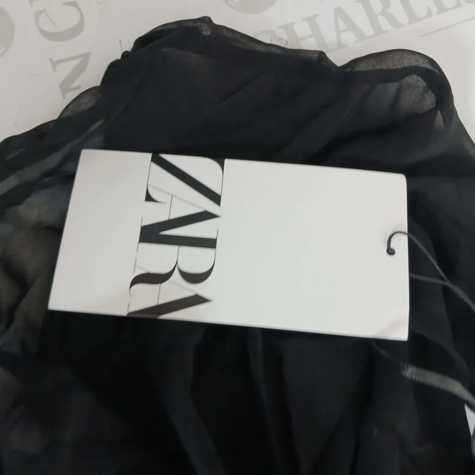 ZARA LONG NEGLIGEE  BLACK SIZE UK M-L