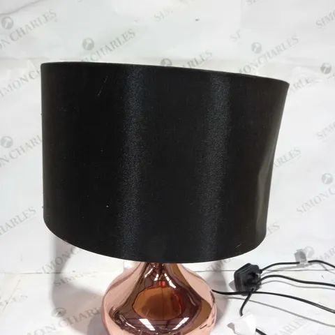DAR LIGHTING GROUP TABLE LAMP IN COPPER EFFECT WITH BLACK SHADE