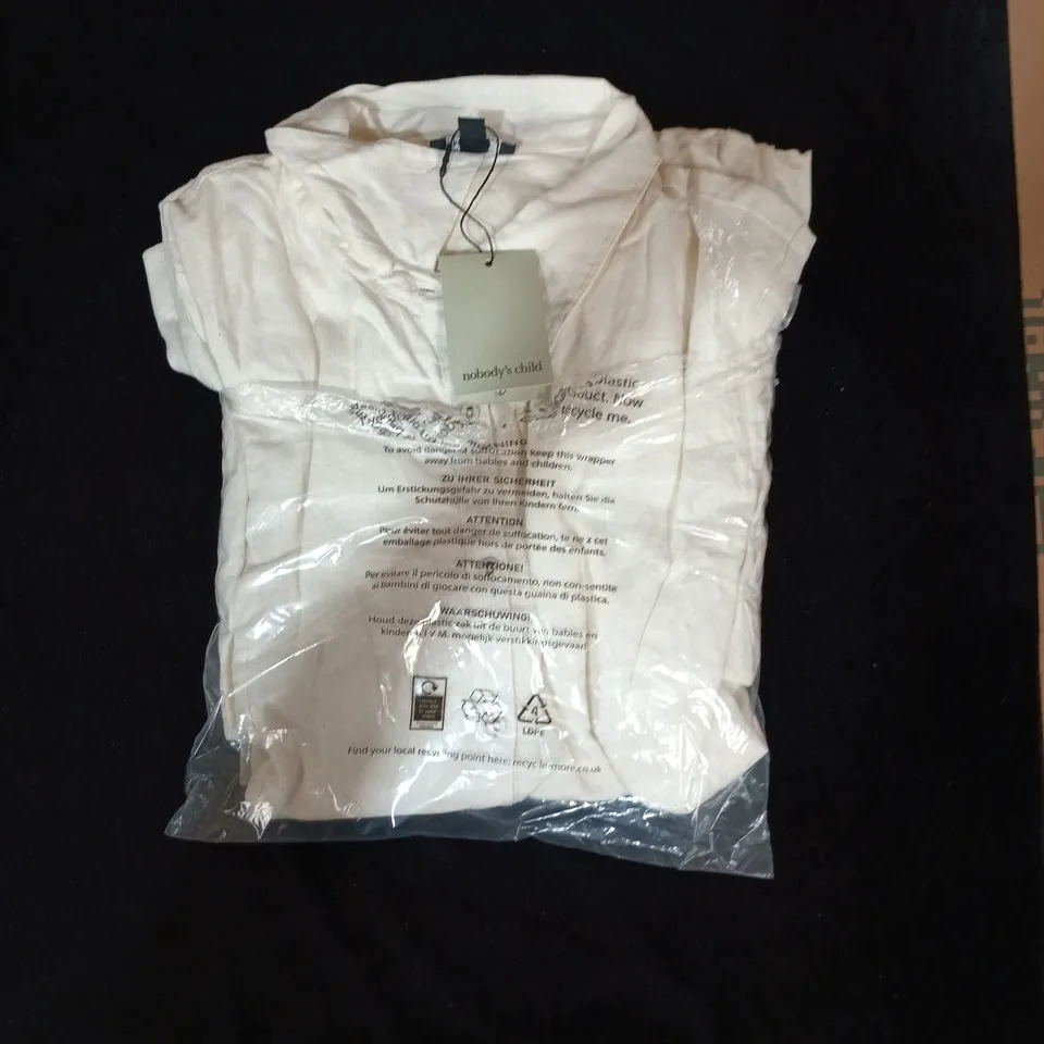 NOBODY'S CHILD DILLON SHIRT DRESS - SOFT BEIGE, UK 18 (EU 46, USA 14)