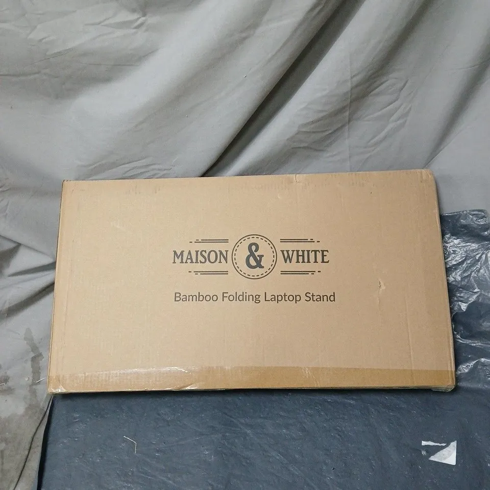 MAISON AND WHITE BAMBOO FOLDING LAPTOP STAND BOXED