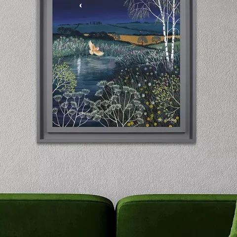 THE ART GROUP OVER MOONLIT POOL BY JO GRUNDY FRAMED ART PRINT - COLLECTION ONLY