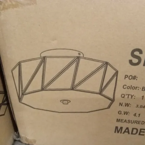 BOXED BRAND NEW UNIQUE/STATEMENT GEOMETRIC FLUSH MOUNT LIGHT - BLACK