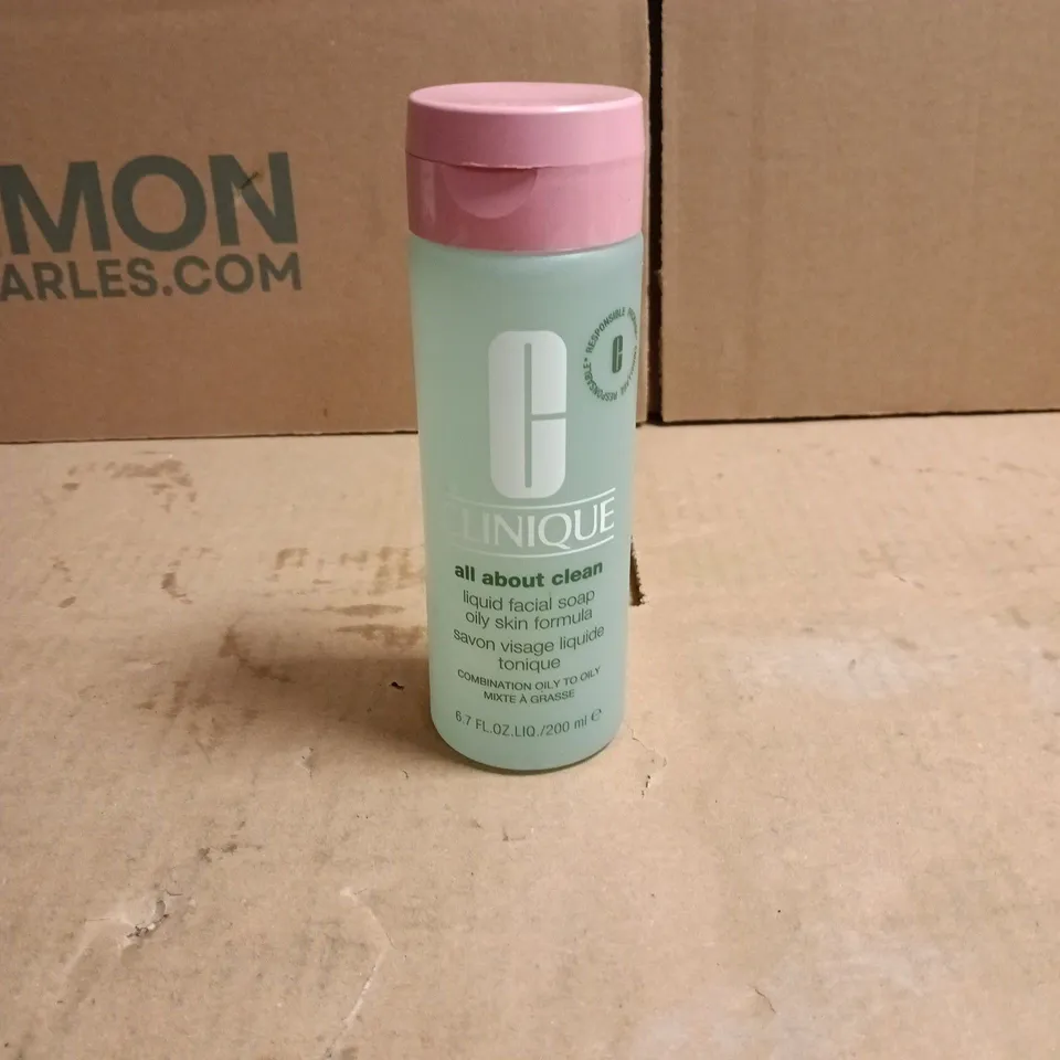 CLINIQUE ALL ABOUT CLEAN LIQUID FACIAL SOAP 200ML UNBOXED