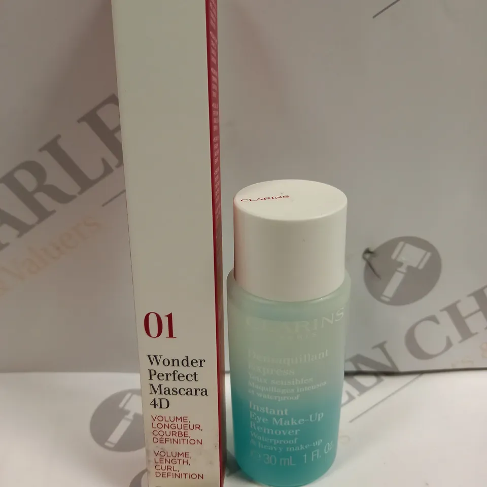 SET OF 5 CLARINS WONDER PERFECT MASCARA AND SKIN CARE 