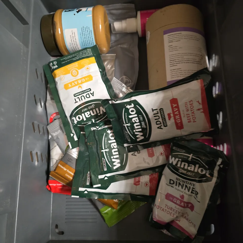 APPROXIMATELY 15 ASSORTED DOG FOOD PRODUCTS 