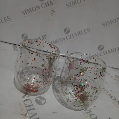 MR CHRISTMAS SET OF 2 FESTIVE GLASSES
