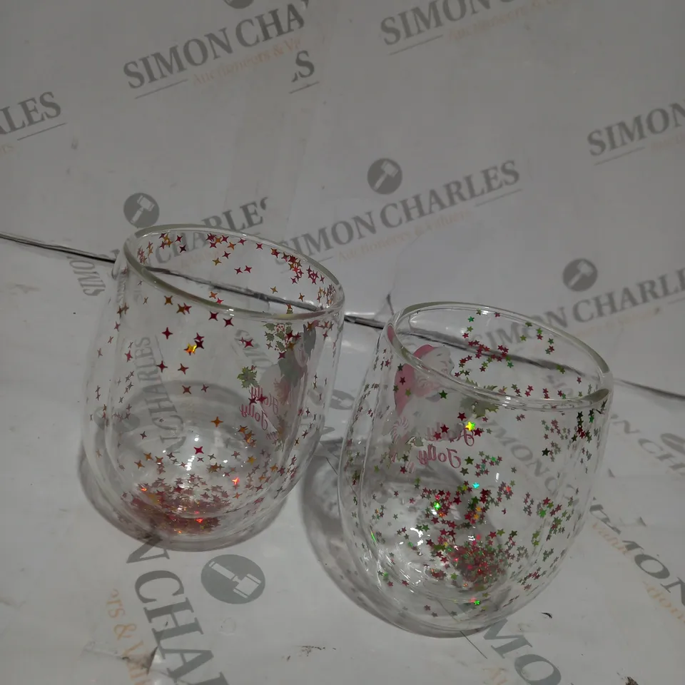 MR CHRISTMAS SET OF 2 FESTIVE GLASSES