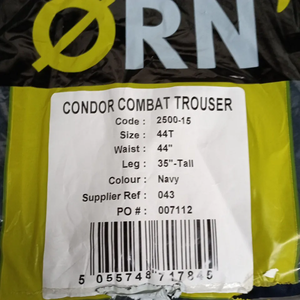 BAGGED ORN CONDOR COMBAT TROUSERS – NAVY, UK 44 TALL (WAIST 44IN, LEG 35IN)