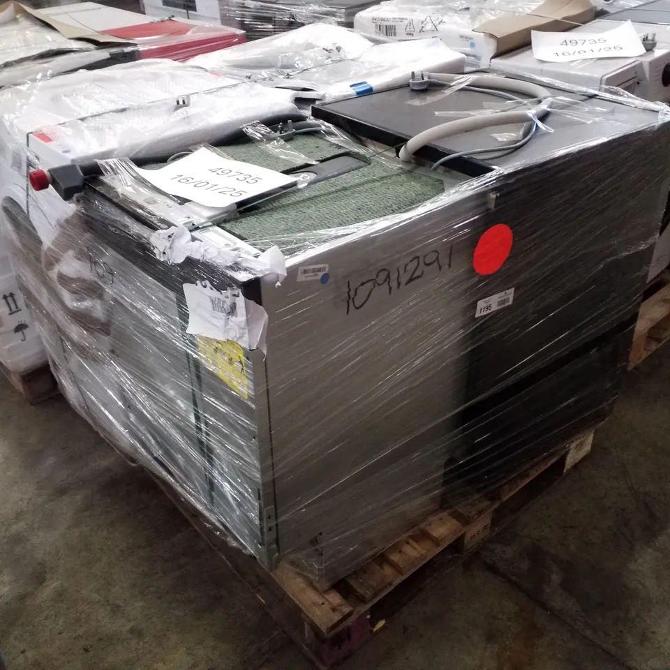 PALLET OF APPROXIMATELY 4 UNPROCESSED RAW RETURN WHITE GOODS TO INCLUDE