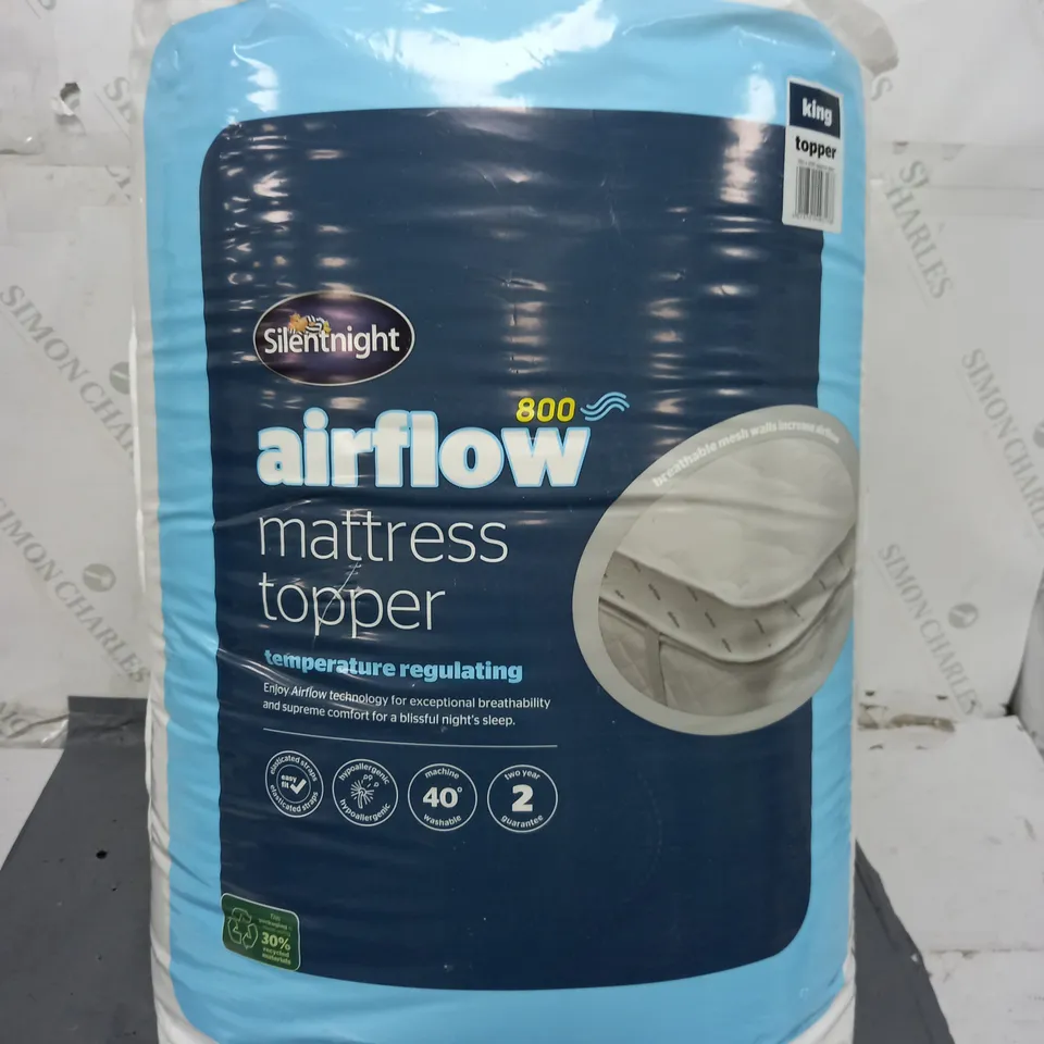 SILENT NIGHT AIRFLOW MATTRESS TOPPER - KING
