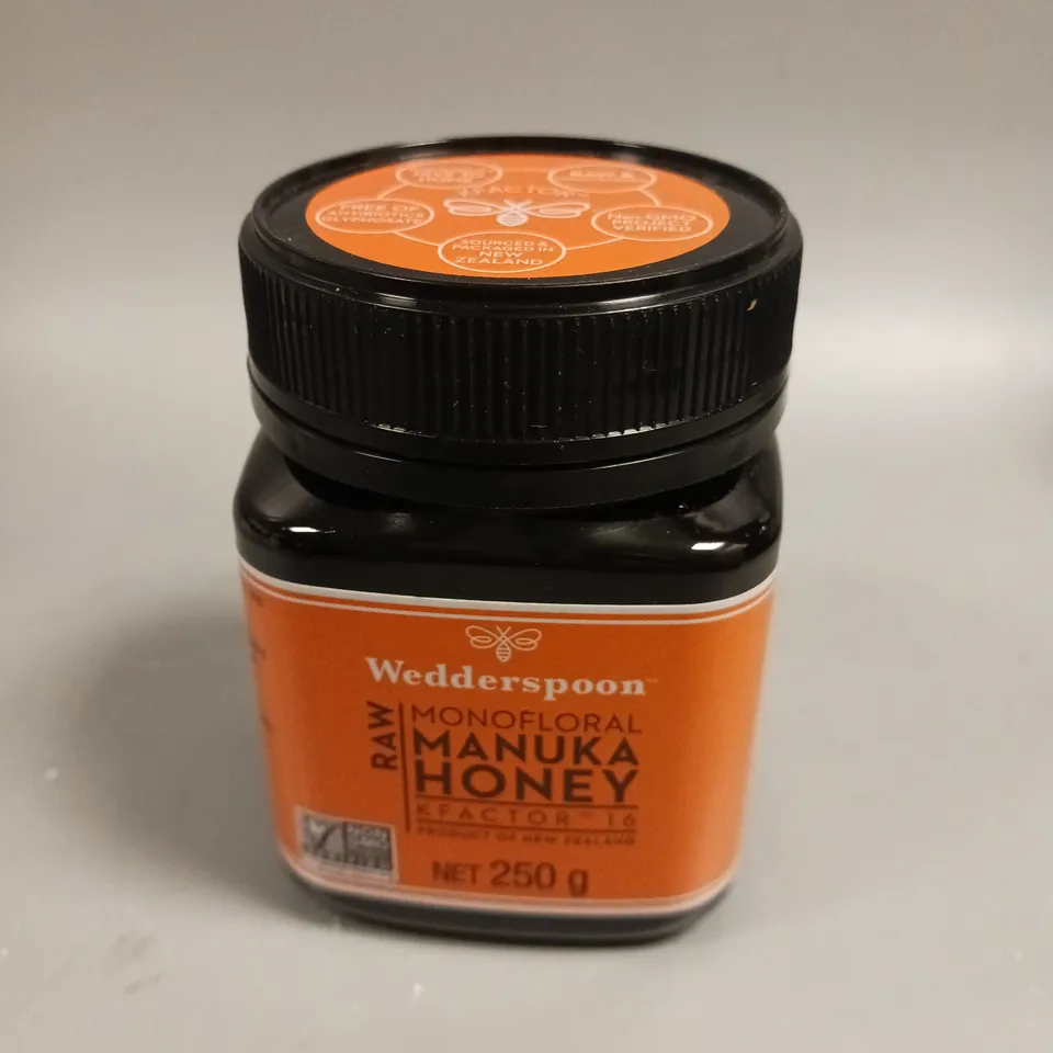 SEALED WEDDERSPOON RAW MONOFLORAL MANUKA HONEY - 250G 