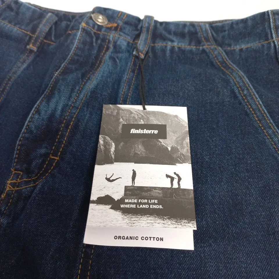 FINISTERRE YARREL DENIM SHORT – DARK INDIGO DENIM, ORGANIC COTTON, UK 28