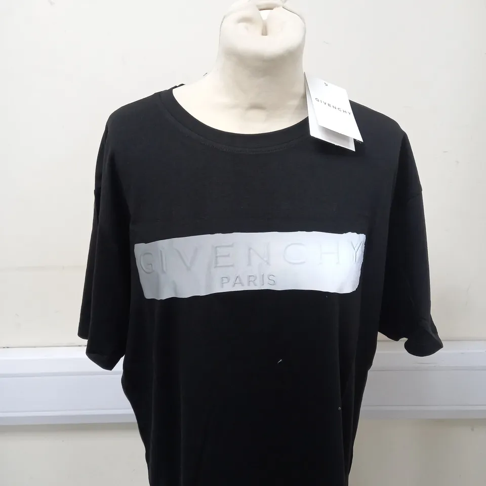 GIVENCHY PARIS LOGO PRINT T-SHIRT SIZE XXL