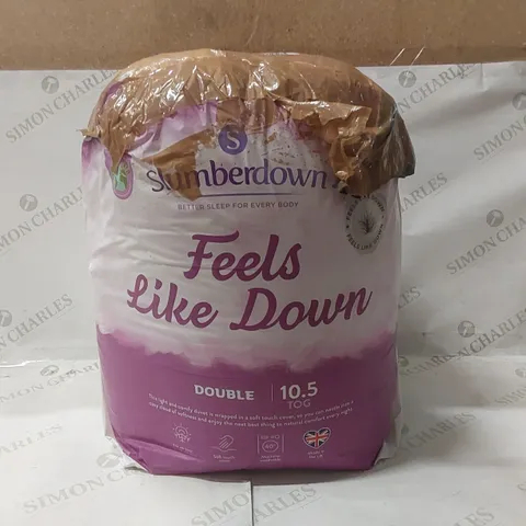 BAGGED SLUMBERDOWN FEELS LIKE DOWN DUVET 10.5 TOG. DOUBLE, HYPOALLERGENIC DUVET