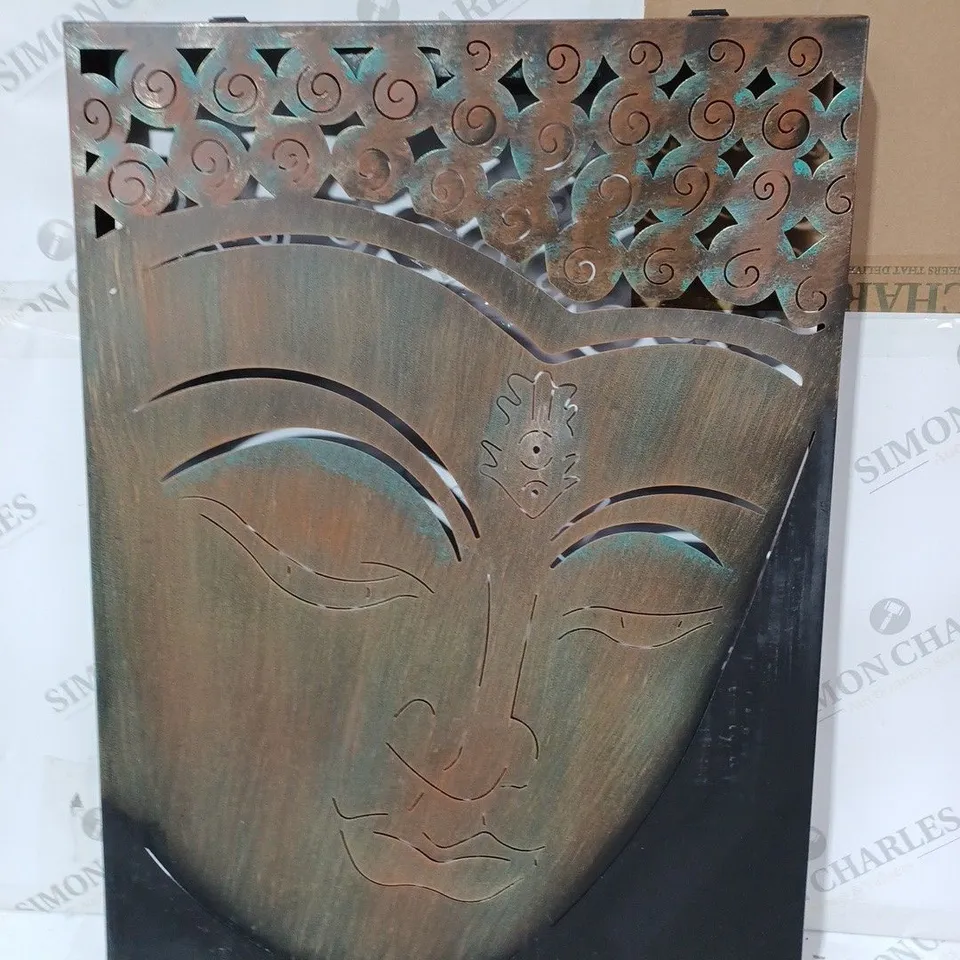 BOXED INNOVATORS SOLAR LED TRANQUIL BUDDHA WALL DECOR