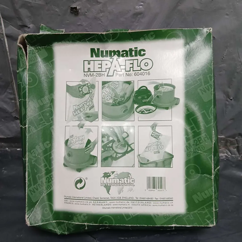 NUMATIC HEPA-FLO VACUUM CLEANER BAGS