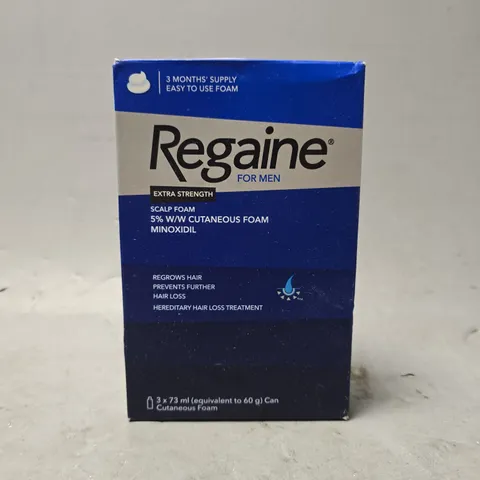 SEALED REGAINE FOR MEN EXTRA STRENGTH SCALP FOAM 5% W/W CUTANEOUS FOAM 73ML TRIPLE PACK