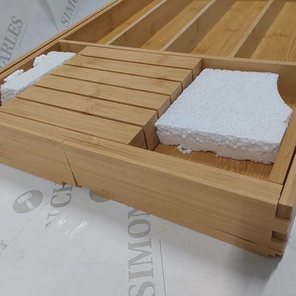BOXED BAMBOO CUTLERY TRAY ORGANISER 