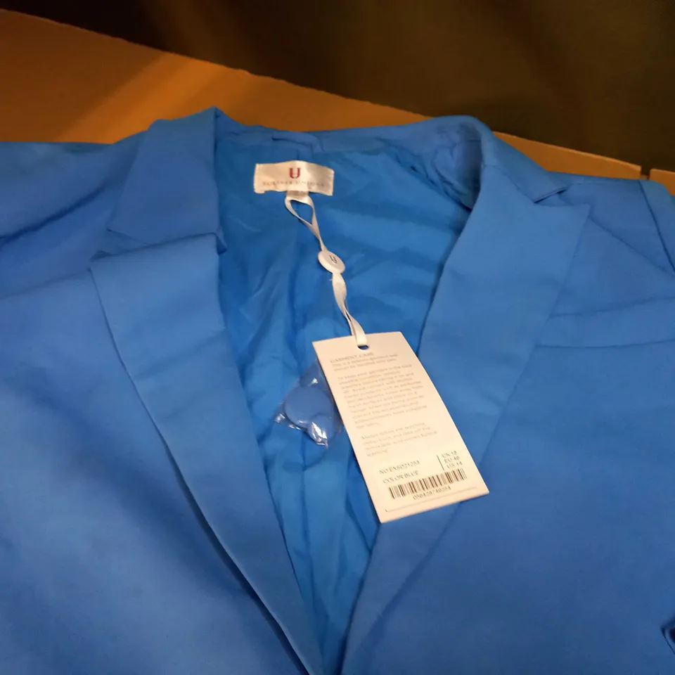 FOREVER UNIQUE BRIGHT BLUE BLAZER - SIZE 18