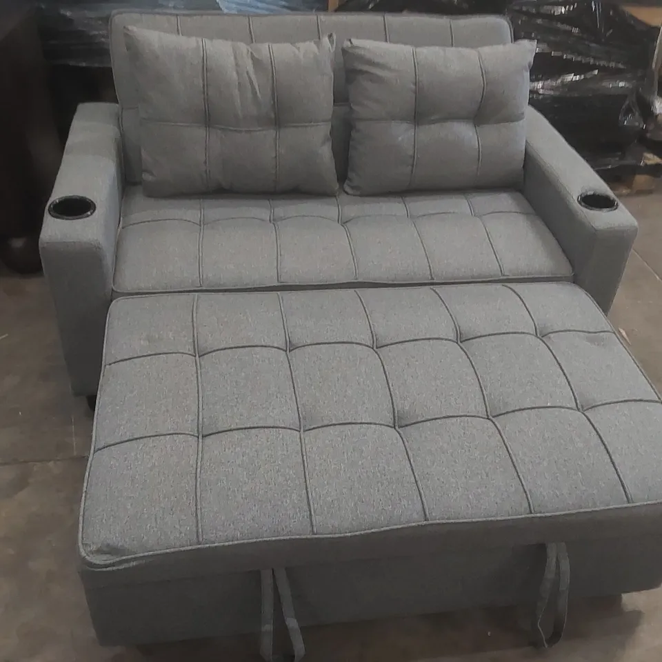QUALITY DESIGNER FABRIC UPHOLSTERED SOFA BED