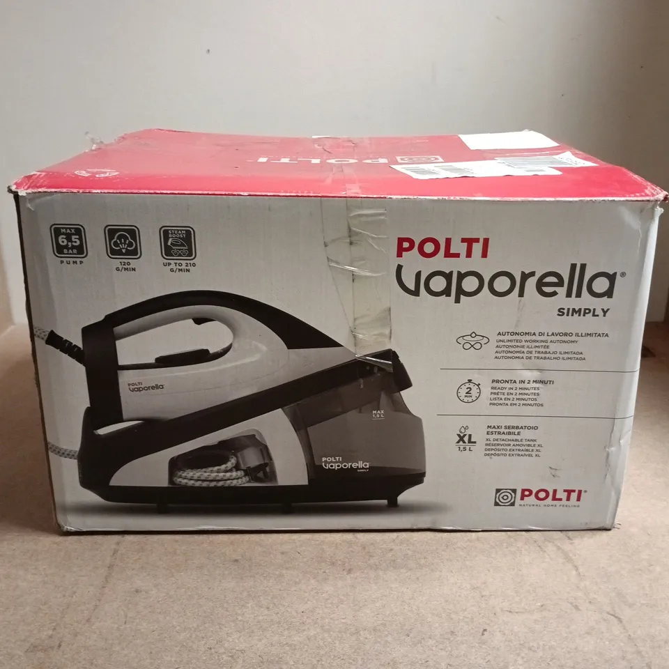 POLTI VAPORELLA SIMPLY STEAM IRON – BOXED
