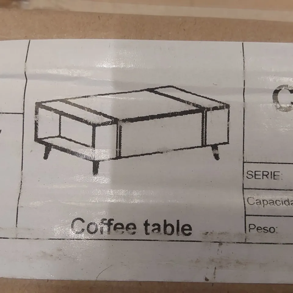 BOXED ONYX COFFEE TABLE - CASHMERE/CASHMERE GLOSS