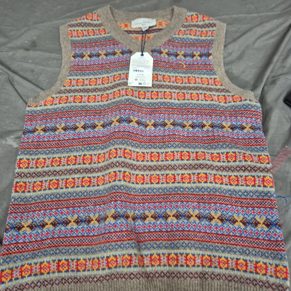 SEASALT CORNWALL MEN'S MORAN MULTI WOOL KNIT VEST