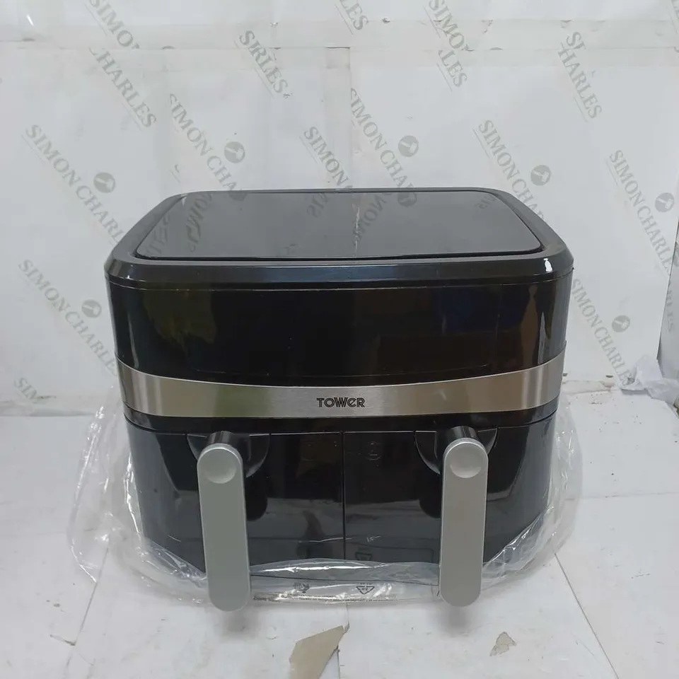 BOXED TOWER 9 LITRE DUAL BASKET AIR FRYER 
