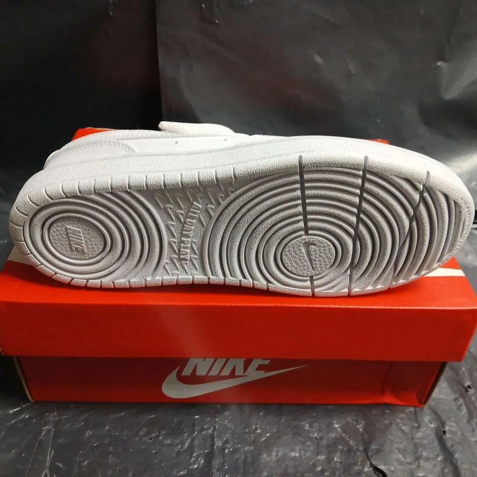 NIKE COURT BOROUGH LOW RECRAFT KIDS SHOES – WHITE, UK 1.5 (2Y)