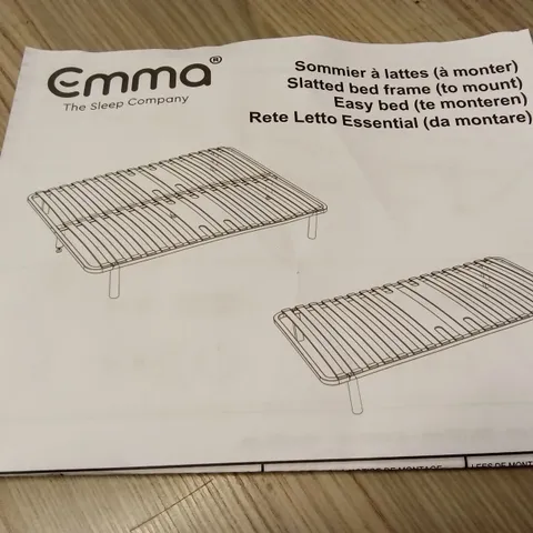 BRAND NEW BOXED EMMA SLATTED BED FRAME - 135 X 190 DOUBLE (1 BOX)