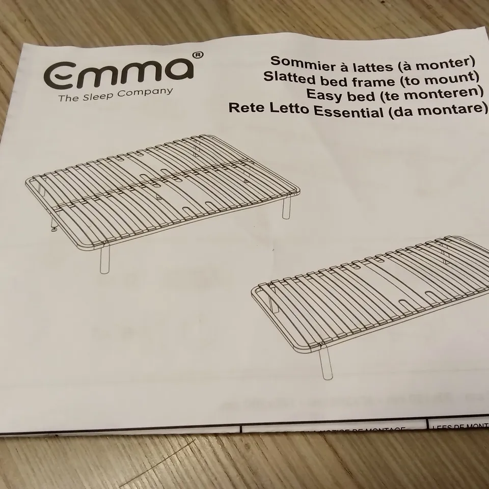 BRAND NEW BOXED EMMA SLATTED BED FRAME - 135 X 190 DOUBLE (1 BOX)