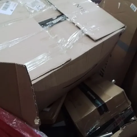 PALLET OF ASSORTED HOUSEHOLD GOODS AND PRODUCTS TO INCLUDE;AREA RUG,STEAM CLEANER,PHOTO FRAME