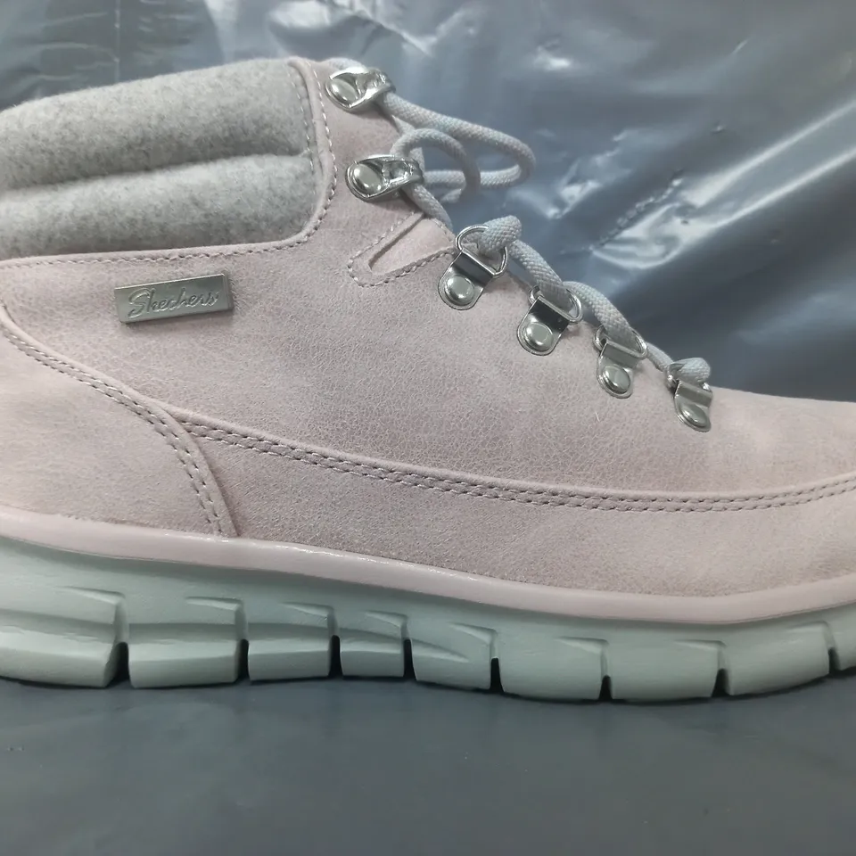 PAIR OF SKECHERS GO WALK TRAINERS IN PINK SIZE 4